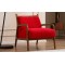 EMBA LUXURY- Cardea Wooden Leg Bergere Single Armchair Babyface Teddy Bukle fabric soft comfortable aesthetic wooden glossy polished armchair