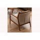 EMBA LUXURY- Cardea Wooden Leg Bergere Single Armchair Babyface Teddy Bukle fabric soft comfortable aesthetic wooden glossy polished armchair