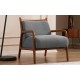 EMBA LUXURY- Cardea Wooden Leg Bergere Single Armchair Babyface Teddy Bukle fabric soft comfortable aesthetic wooden glossy polished armchair