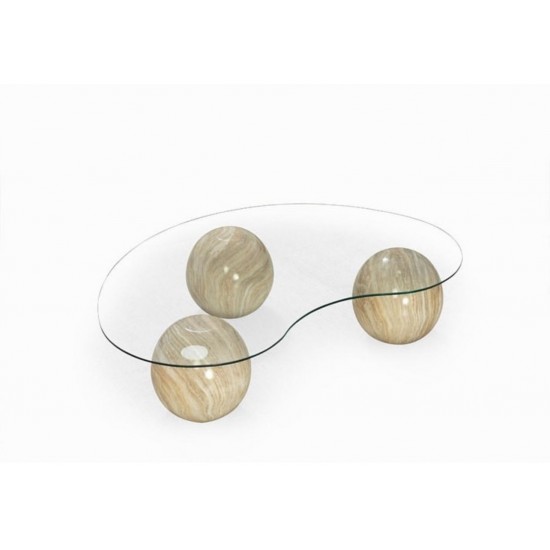 EMBA LUXURY- Bean Coffee Table with Marble Pattern