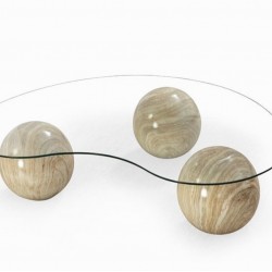 EMBA LUXURY- Bean Coffee Table with Marble Pattern