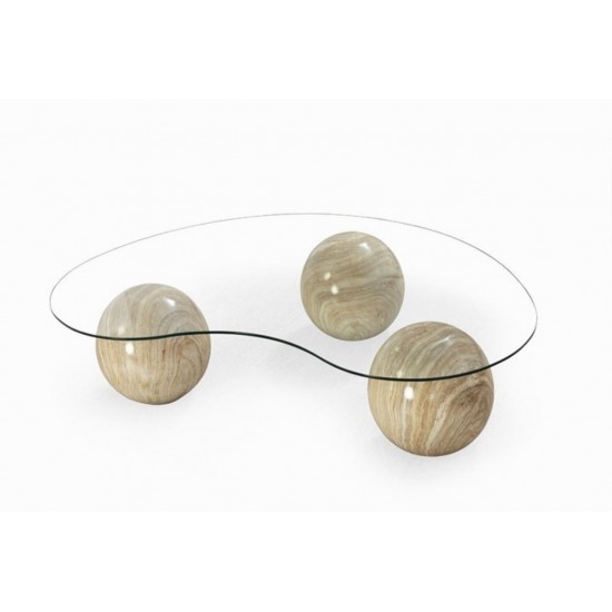 EMBA LUXURY- Bean Coffee Table with Marble Pattern