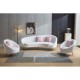 EMBA LUXURY- White Lucca Bergere Set and Tea Set Sitting Group Balcony Kitchen living room sitting group