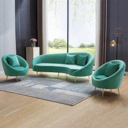 EMBA LUXURY- Bean Lucca Tea set oval waiting room lounge group triple double sofa chair