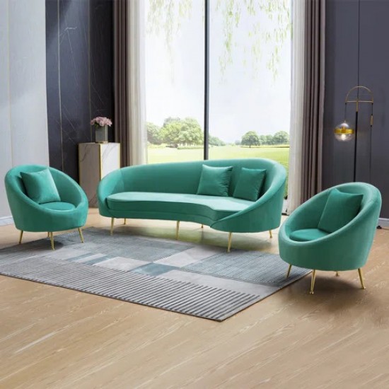 EMBA LUXURY- Bean Lucca Tea set oval waiting room lounge group triple double sofa chair