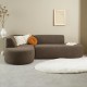 EMBA LUXURY- Bukle Corner Sofa Brown