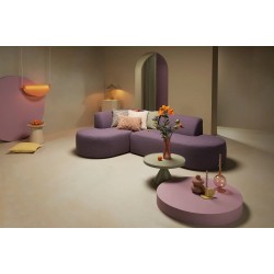 EMBA LUXURY- Bukle Corner Sofa Lilac