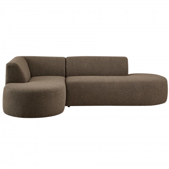 EMBA LUXURY- Bukle Corner Sofa Brown