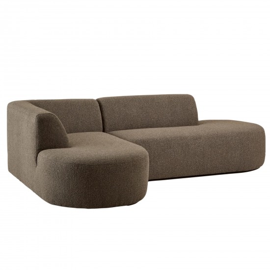 EMBA LUXURY- Bukle Corner Sofa Brown