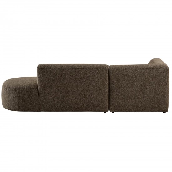 EMBA LUXURY- Bukle Corner Sofa Brown