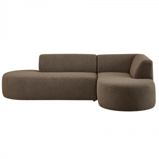 EMBA LUXURY- Bukle Corner Sofa Brown