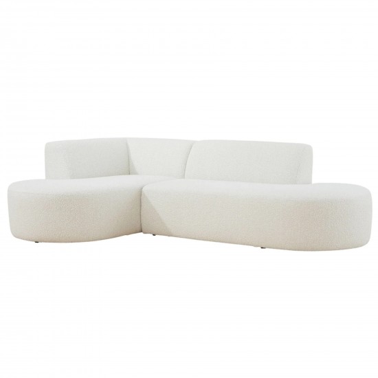 EMBA LUXURY- Bukle Corner Sofa Cream