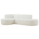 EMBA LUXURY- Bukle Corner Sofa Cream