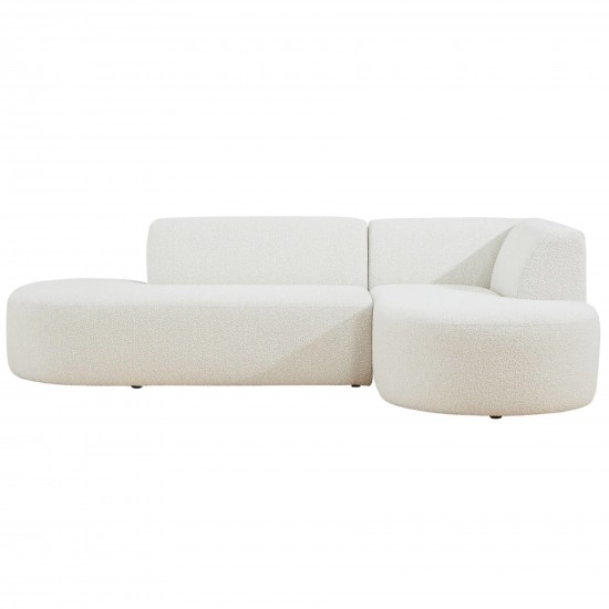 EMBA LUXURY- Bukle Corner Sofa Cream