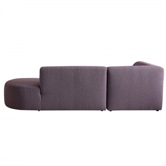 EMBA LUXURY- Bukle Corner Sofa Lilac