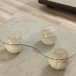 EMBA LUXURY- Bean Coffee Table with Marble Pattern