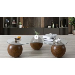 EMBA LUXURY- Bean Coffee Table Walnut Color