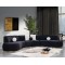 black focus corner sofa set