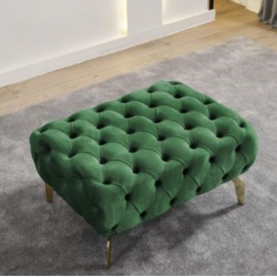 EMBA LUXURY- round quilted foot pouf 70cm diameter