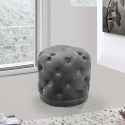 EMBA LUXURY-Quilted round oval pouf