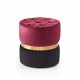 EMBA LUXURY- two-ply quilted cylinder round pouf