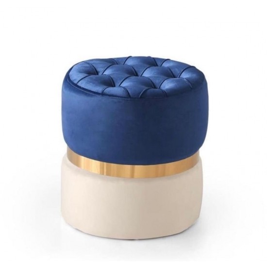 EMBA LUXURY- two-ply quilted cylinder round pouf