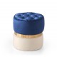 EMBA LUXURY- two-ply quilted cylinder round pouf