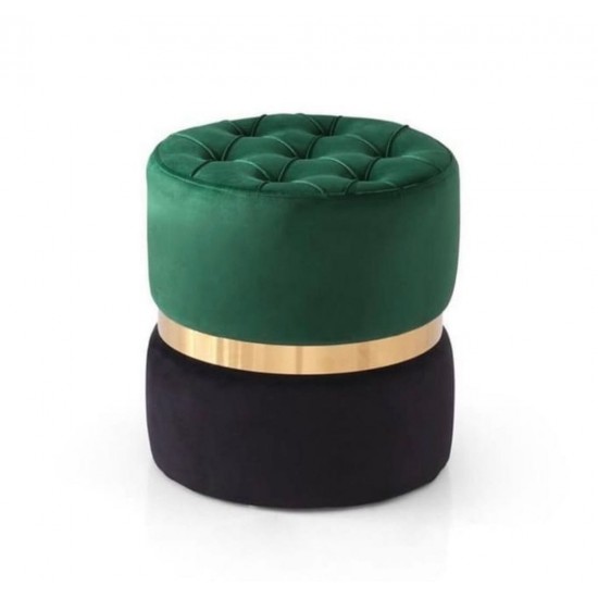 EMBA LUXURY- two-ply quilted cylinder round pouf