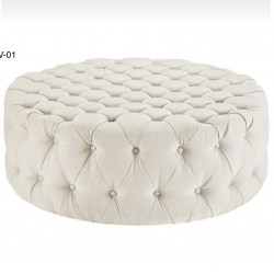 EMBA LUXURY- round quilted pouf 70cm diameter