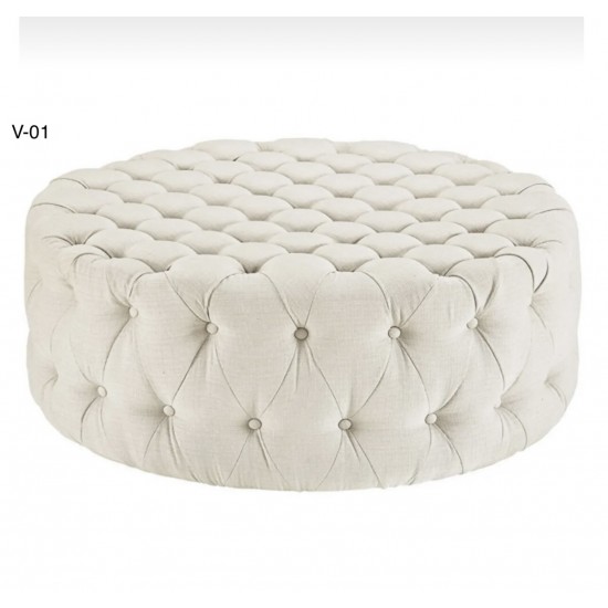 EMBA LUXURY- round quilted pouf 70cm diameter