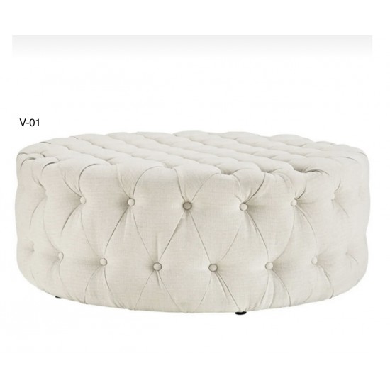 EMBA LUXURY- round quilted pouf 70cm diameter