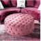 EMBA LUXURY-Quilted round oval pouf