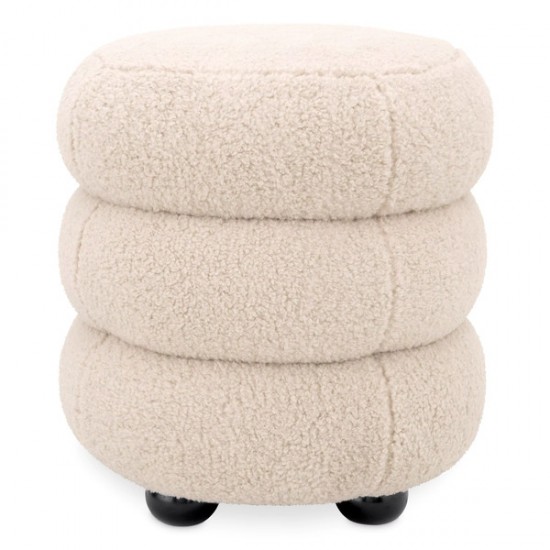 EMBA LUXURY- three-layer round cylinder pouf