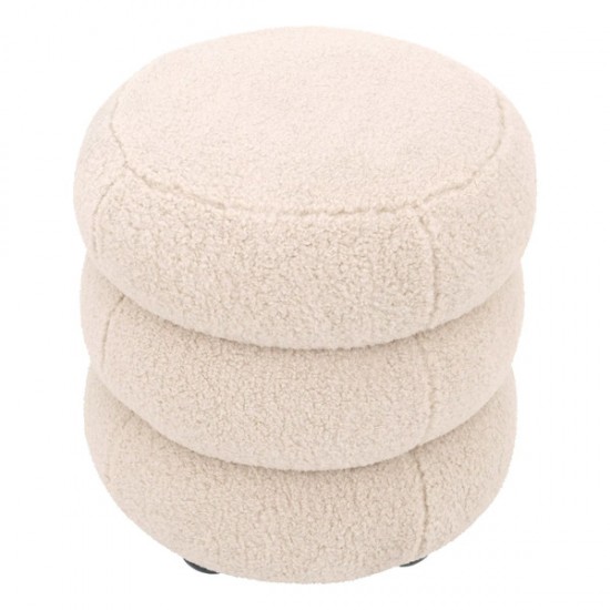 EMBA LUXURY- three-layer round cylinder pouf