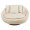 EMBA LUXURY- Kuanza Bergere 360* Rotating Round Single Sofa Babyface fabric soft comfortable armchair