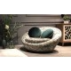 EMBA LUXURY- Kuanza Bergere 360* Rotating Round Single Sofa Babyface fabric soft comfortable armchair