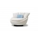 EMBA LUXURY- Kuanza Bergere 360* Rotating Round Single Sofa Babyface fabric soft comfortable armchair