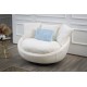 EMBA LUXURY- Kuanza Bergere 360* Rotating Round Single Sofa Babyface fabric soft comfortable armchair