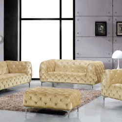 EMBA LUXURY-Sword foot quilted sofa set modern luxury