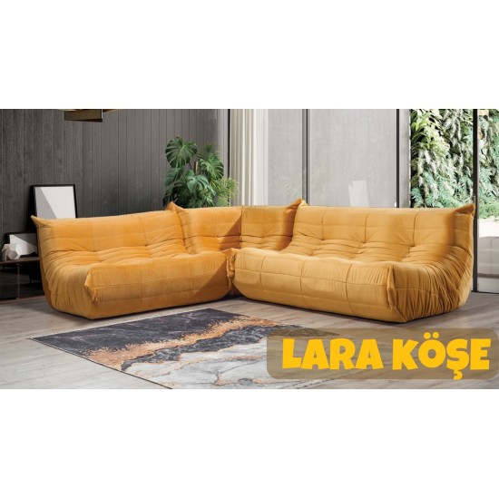 LARA striped split corner sofa set