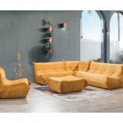 LARA striped split corner sofa set