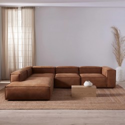 EMBA LUXURY- Large Corner Sofa Brown