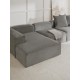 EMBA LUXURY- Logo Big Corner Sofa Gray Striped