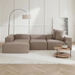 EMBA LUXURY- Logo Big Corner Sofa Cappuccino