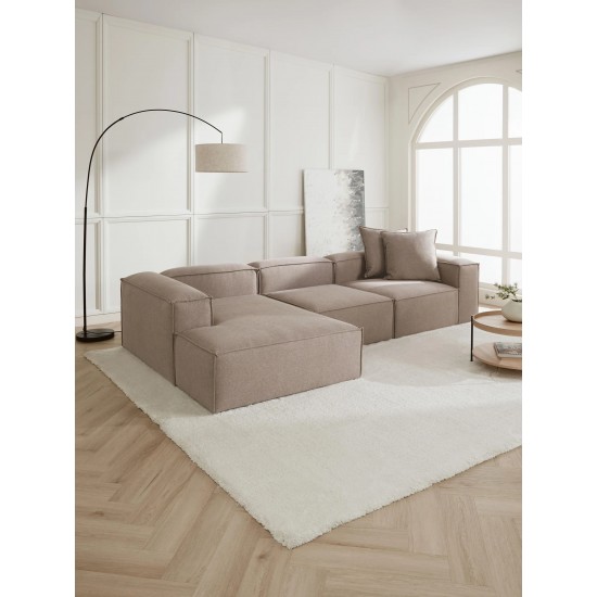 EMBA LUXURY- Logo Big Corner Sofa Cappuccino