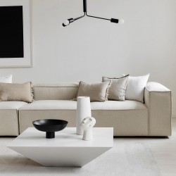 EMBA LUXURY- Logo Big Corner Sofa Cream