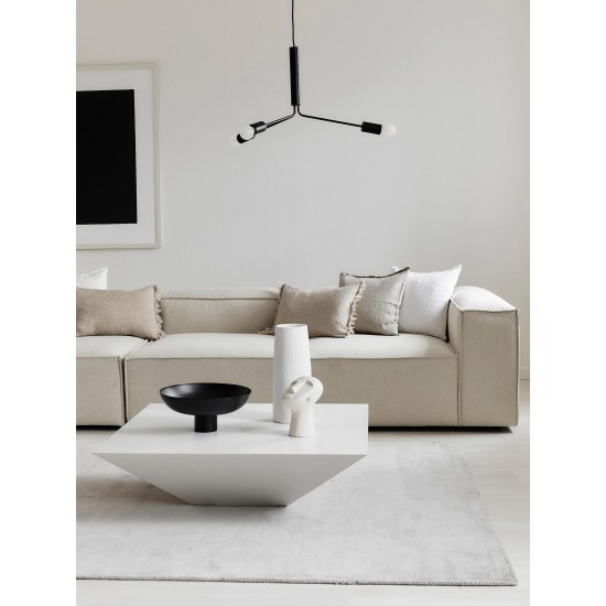 EMBA LUXURY- Logo Big Corner Sofa Cream