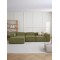 EMBA LUXURY- Logo Big Corner Sofa Green Striped