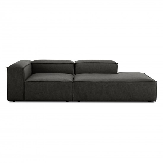 EMBA LUXURY- Logo Relaxing Corner Sofa Anthracite