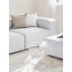 EMBA LUXURY- Logo Relaxing Corner Sofa Light Gray